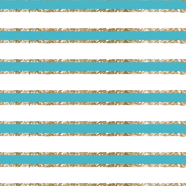 Colorful stripes with golden lines seamless pattern