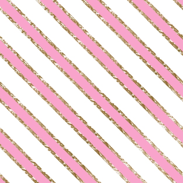 Colorful stripes with golden lines seamless pattern