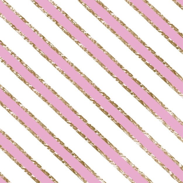 Colorful stripes with golden lines seamless pattern