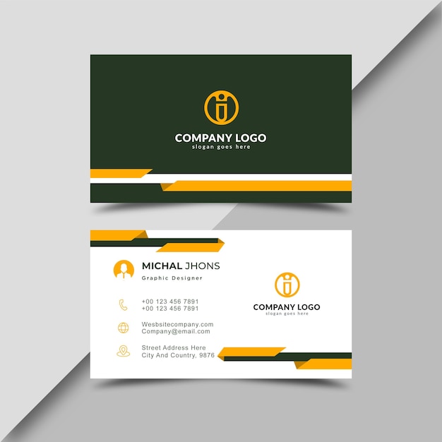 Colorful Stylish Business Card Template Design