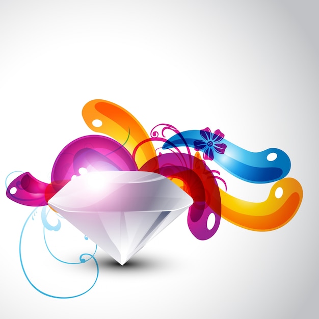 Vector colorful stylish diamond