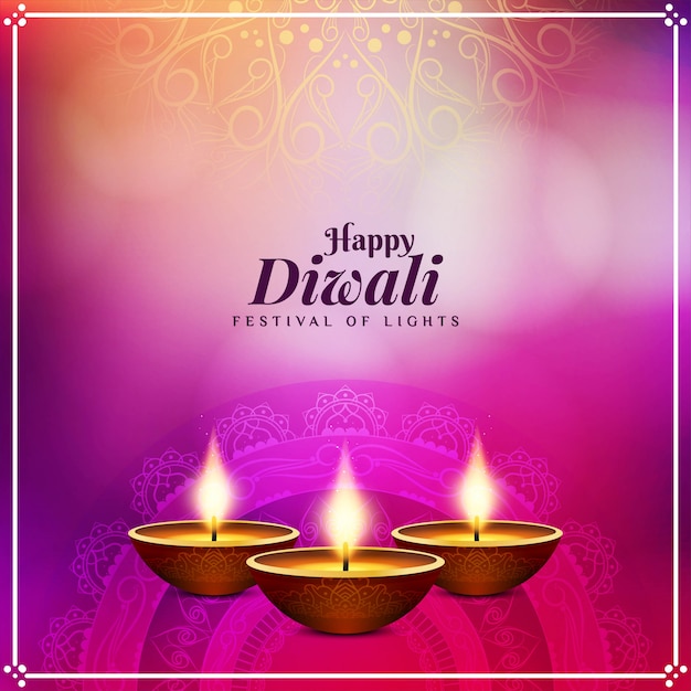 Colorful stylish happy diwali decorative background