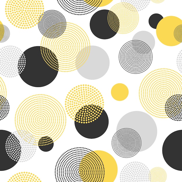 Colorful stylish seamless pattern Abstract circles background