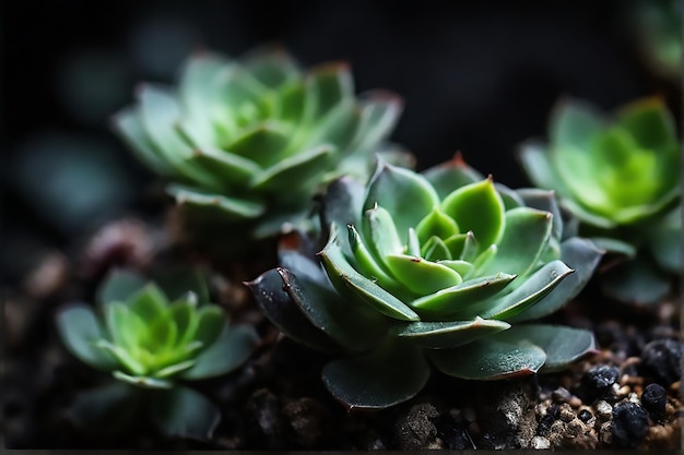 Vettore rosette succulente colorate composizione di piante grasse la trama è diversa dalle succulente