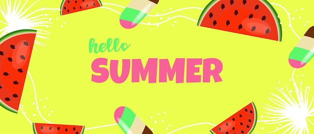 Colorful summer background design banners summerxA background Horizontal poster greeting card header for the site