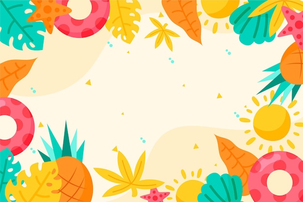 Colorful summer background for zoom