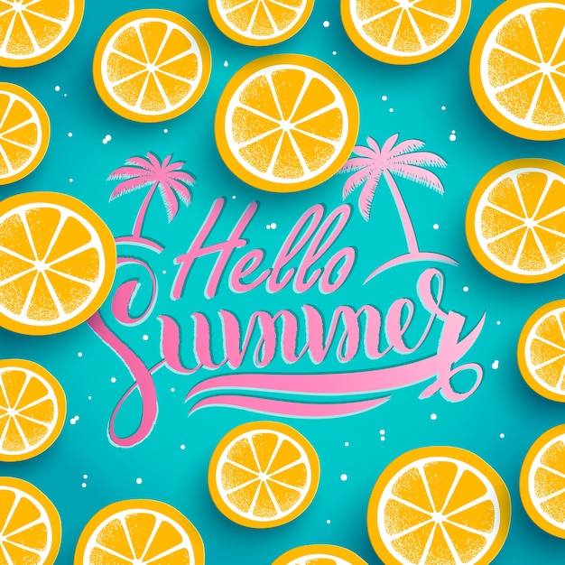 Colorful summer design concept