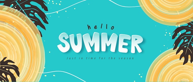 Colorful summer   layout banner  .