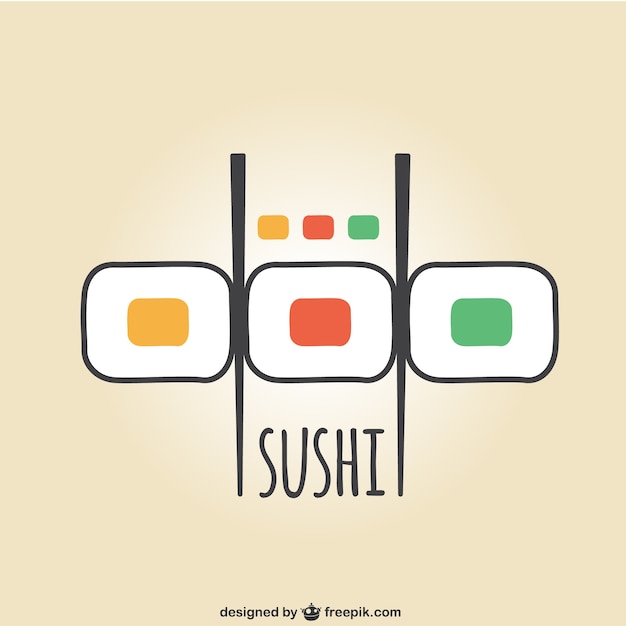 Красочные суши логотип