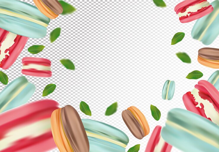 Vector colorful sweets macaroons . french sweet dessert.