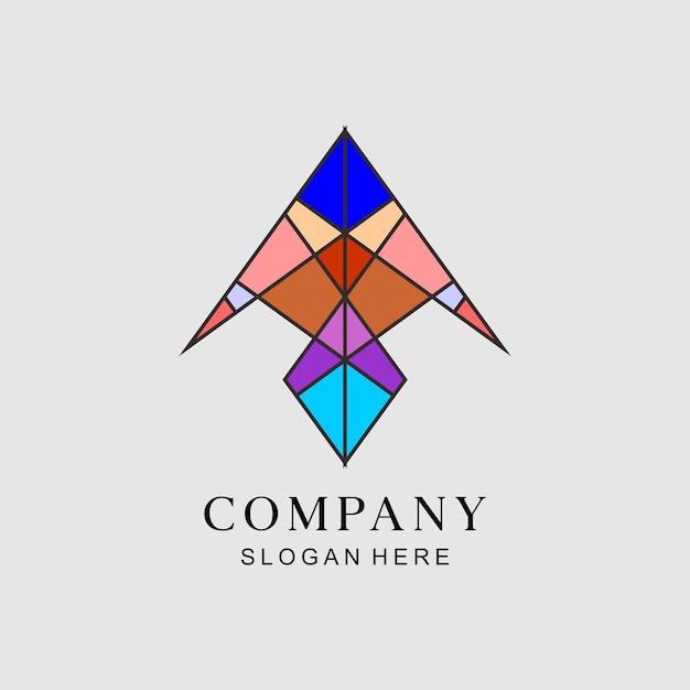 Vector colorful symmetric logo design vector