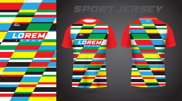 Colorful t-shirt sport jersey design