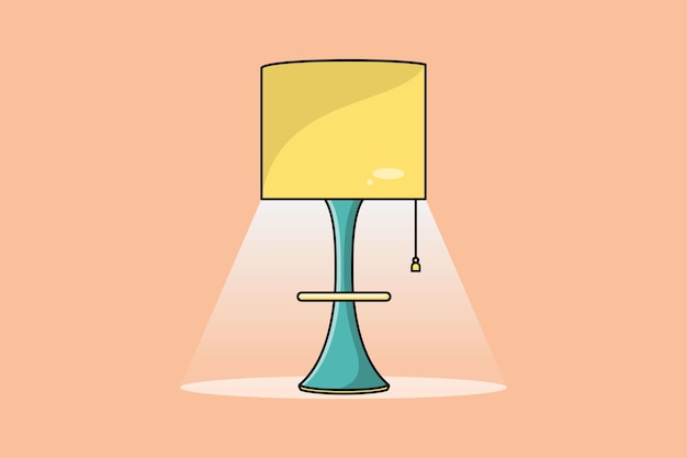 Colorful table lamp vector design.