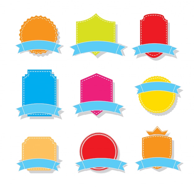 Vector colorful tags