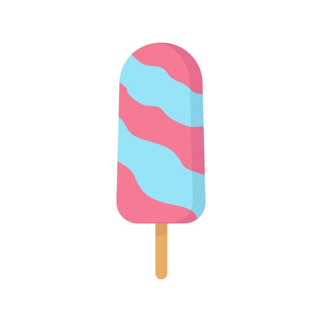 Vector colorful tasty isolated ice cream vector summer season fresh and beach food snack or cool down milk chocolate and vanilla with fruit or candy