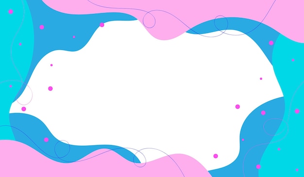 Colorful template banner with gradient color Design with liquid shape