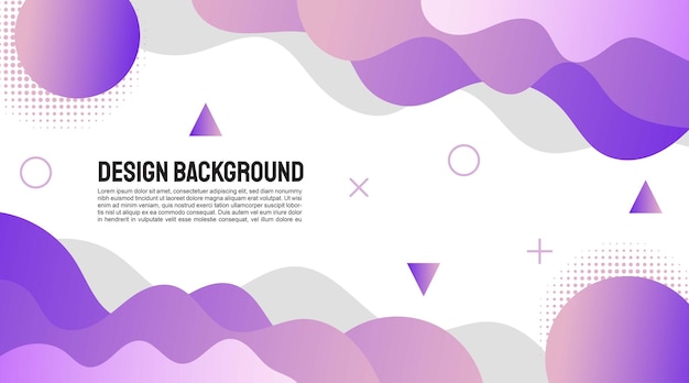 Colorful template banner with gradient color