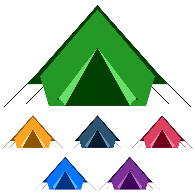 colorful tent element icon game asset