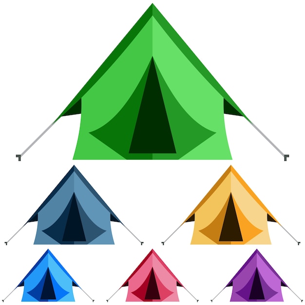 Vettore asset di gioco icona colorata elemento tenda