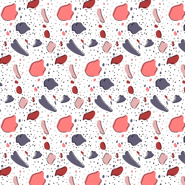 Colorful terrazzo pattern design