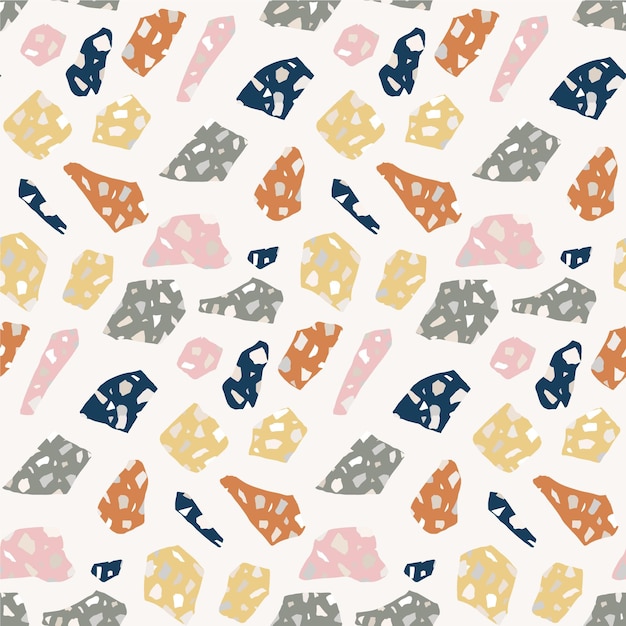 Colorful terrazzo pattern design