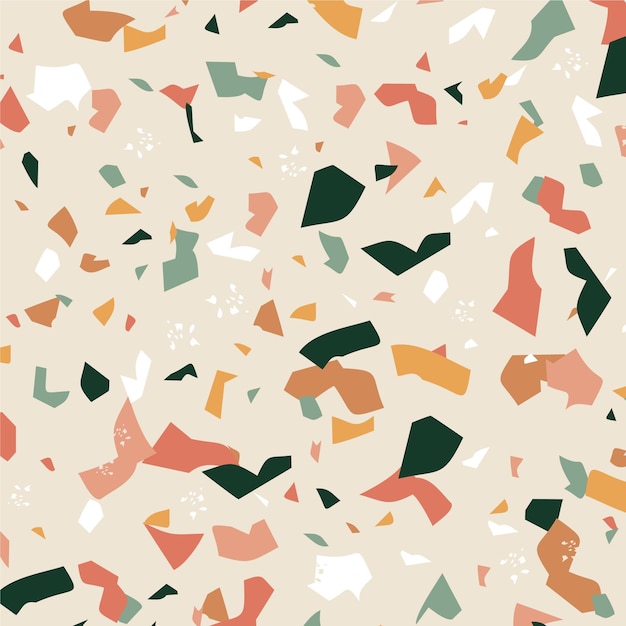 Colorful terrazzo pattern design