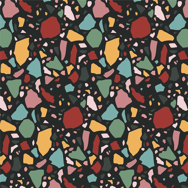 Vector colorful terrazzo pattern design