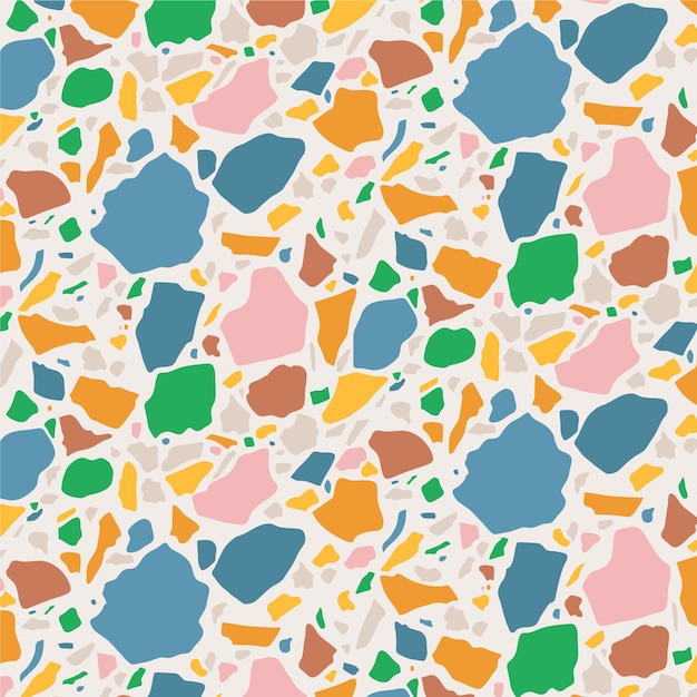 Colorful terrazzo pattern design