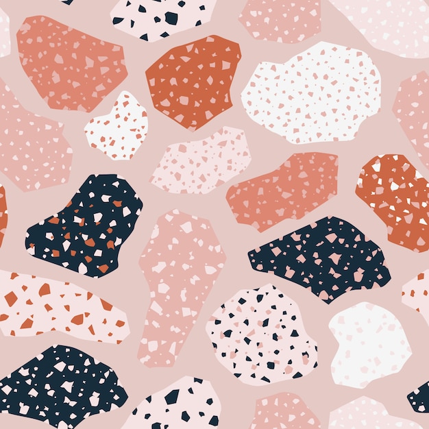 Colorful terrazzo seamless pattern