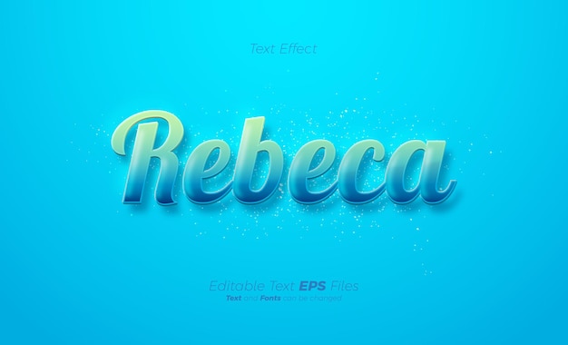 Colorful text effect on blue background