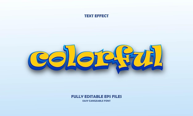 Colorful text effect