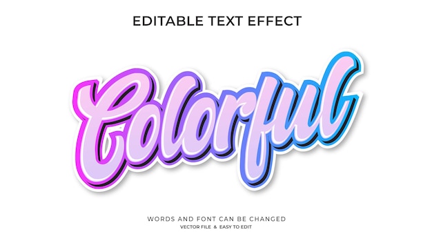 Colorful text effects