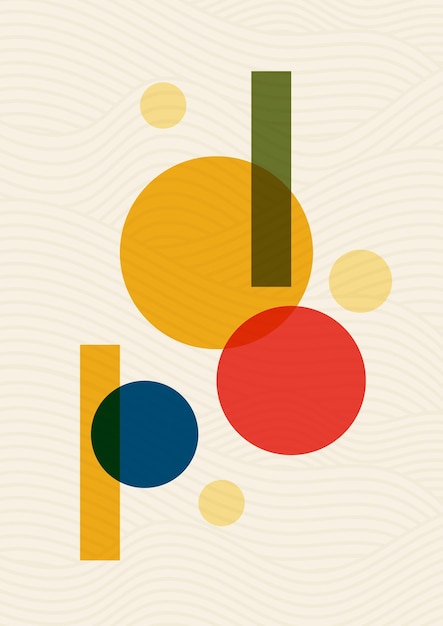 다채로운 질감된 기하학적 디자인 포스터 벡터 템플릿
