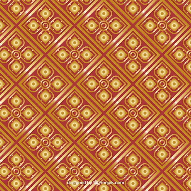 Colorful thai pattern with flat design