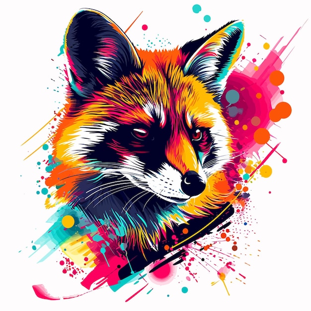 Vector colorful tiger illustration