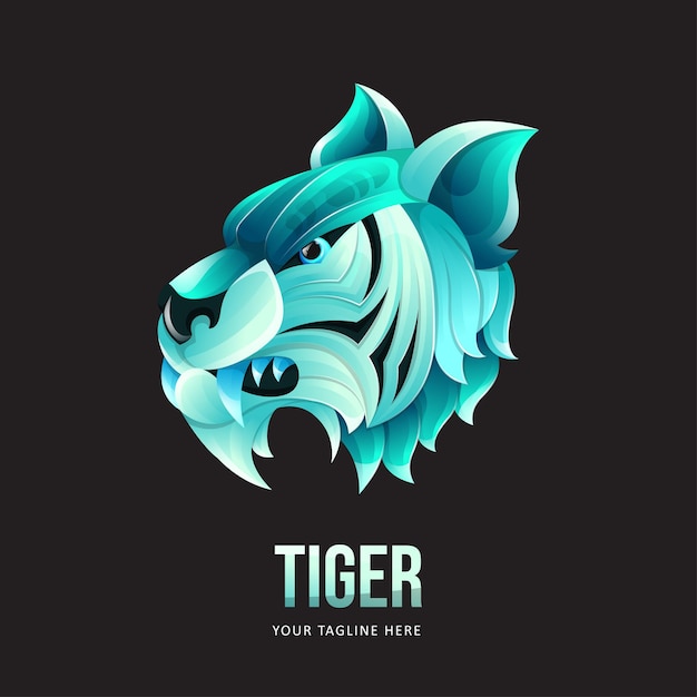 Colorful tiger logo design