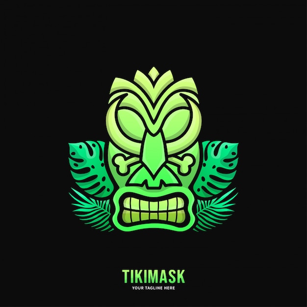 Colorful Tiki Mask Logo