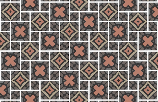 Colorful tile grunge design pattern