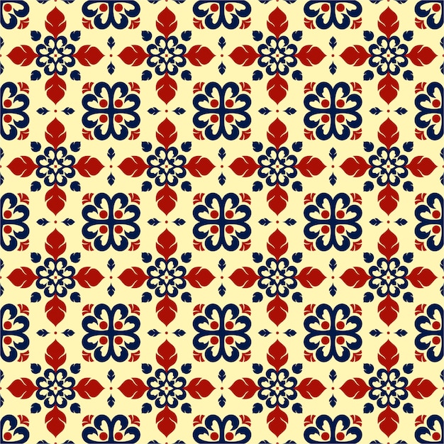Colorful tileable pattern with flat design.