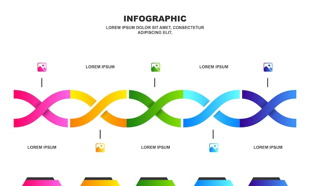 Design infografico colorato timeline