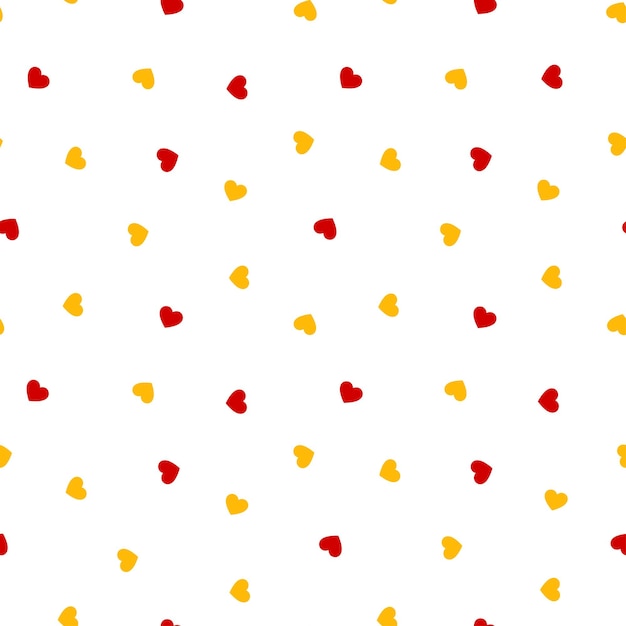 Colorful tiny hearts on white background