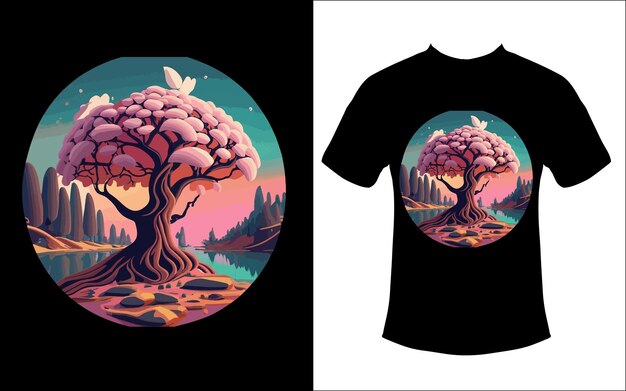 Colorful Tree T Shirt Vector Art Icons and Graphics
