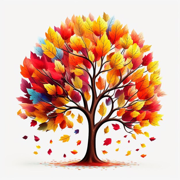 Vector colorful tree