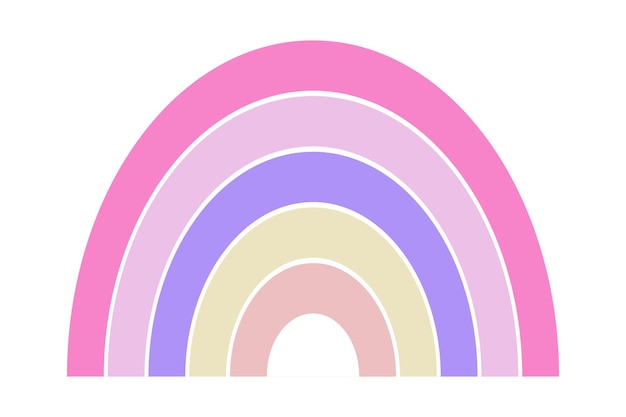 Colorful trendy icon of rainbow