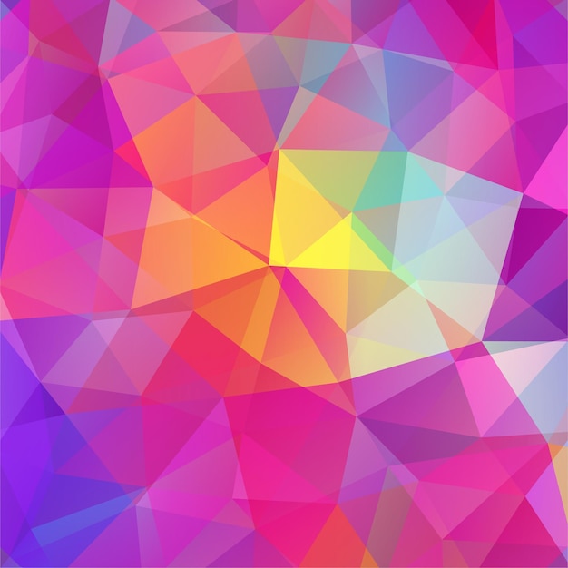 A colorful triangle background with a triangle pattern in the center.