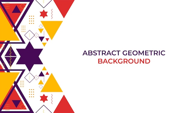 다채로운 삼각형 기하학적 모양 배경 디자인