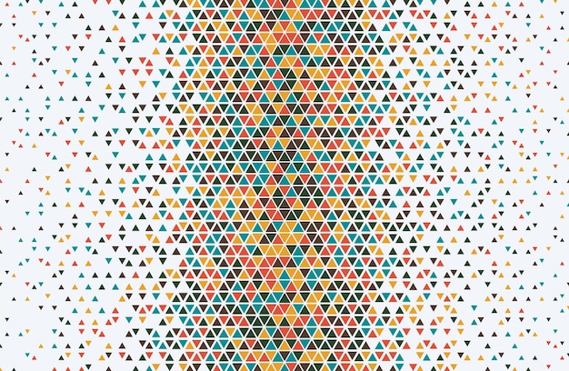 Colorful triangle halftone pattern