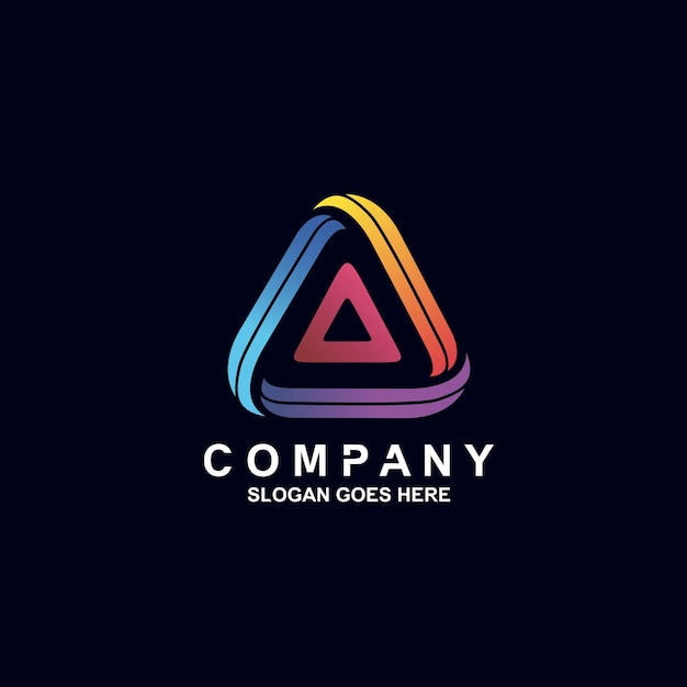 Colorful triangle logo