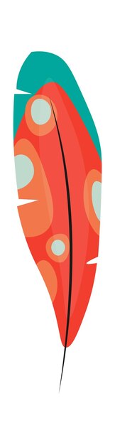 Vector colorful tribal feather vector illustration