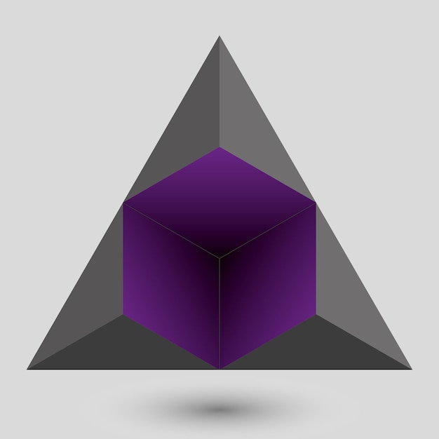 Colorful tringle Eth logo illustration